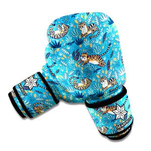 Cartoon Tiger Pattern Print Boxing Gloves