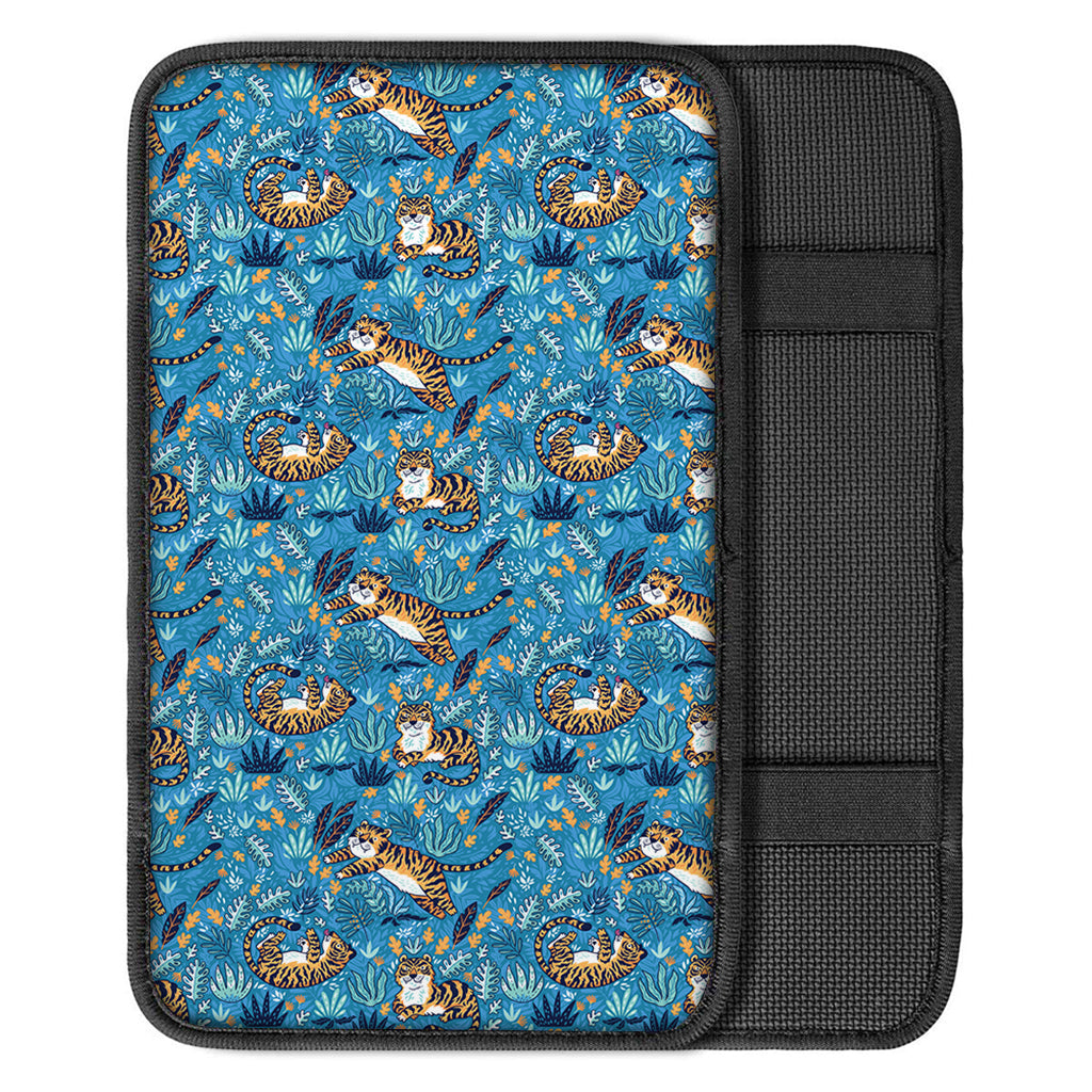 Cartoon Tiger Pattern Print Car Center Console Cover