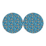 Cartoon Tiger Pattern Print Car Coasters