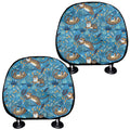 Cartoon Tiger Pattern Print Car Headrest Covers
