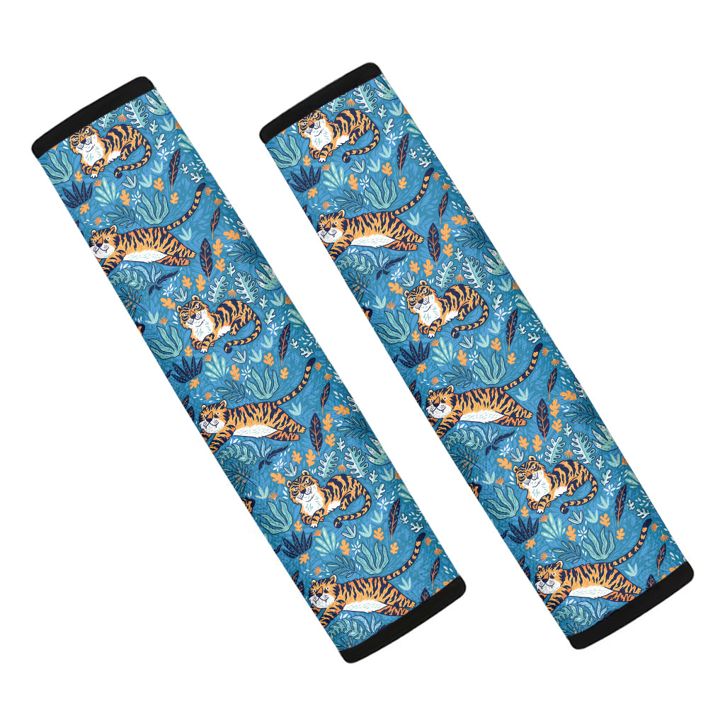 Cartoon Tiger Pattern Print Car Seat Belt Covers