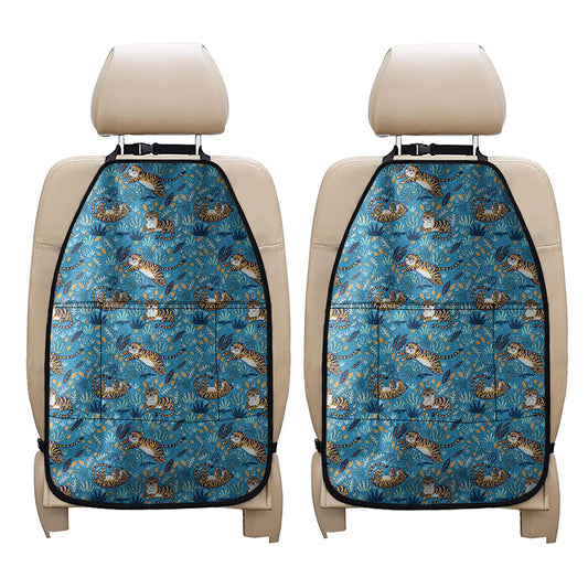 Cartoon Tiger Pattern Print Car Seat Organizers