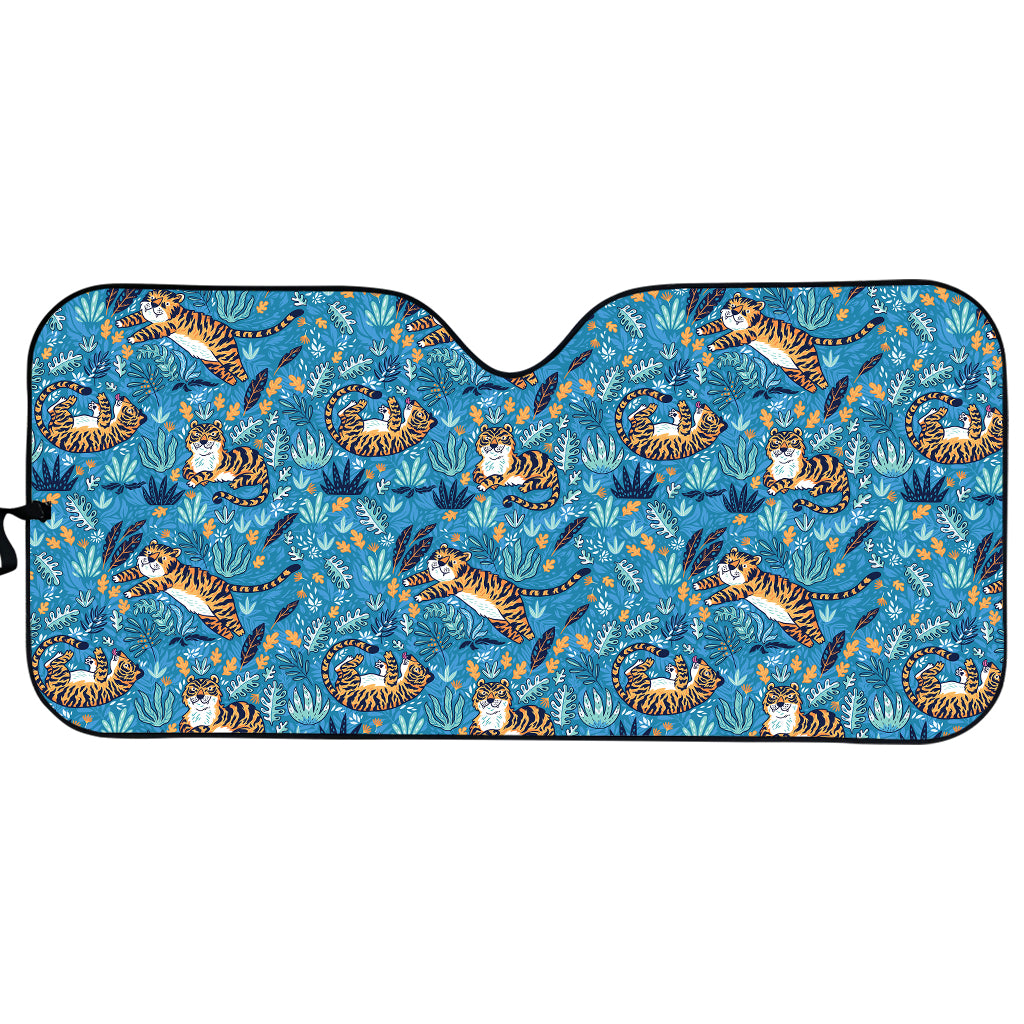 Cartoon Tiger Pattern Print Car Sun Shade