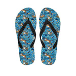 Cartoon Tiger Pattern Print Flip Flops