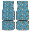 Cartoon Tiger Pattern Print Front and Back Car Floor Mats