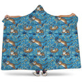 Cartoon Tiger Pattern Print Hooded Blanket