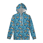 Cartoon Tiger Pattern Print Pullover Hoodie