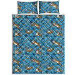 Cartoon Tiger Pattern Print Quilt Bed Set