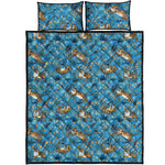 Cartoon Tiger Pattern Print Quilt Bed Set