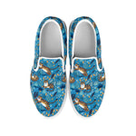 Cartoon Tiger Pattern Print White Slip On Shoes