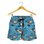 Cartoon Tiger Pattern Print Women's Shorts