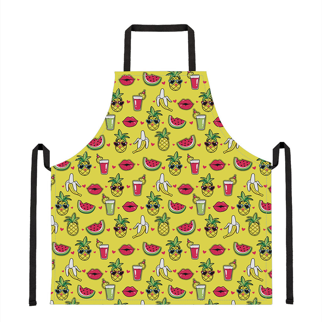 Cartoon Tropical Pattern Print Apron