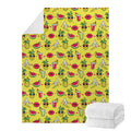 Cartoon Tropical Pattern Print Blanket