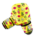 Cartoon Tropical Pattern Print Boxing Gloves