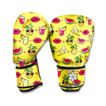 Cartoon Tropical Pattern Print Boxing Gloves