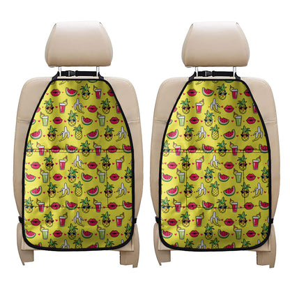Cartoon Tropical Pattern Print Car Seat Organizers
