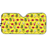 Cartoon Tropical Pattern Print Car Sun Shade