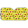 Cartoon Tropical Pattern Print Car Sun Shade