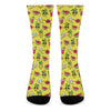 Cartoon Tropical Pattern Print Crew Socks