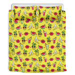 Cartoon Tropical Pattern Print Duvet Cover Bedding Set