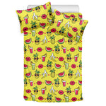 Cartoon Tropical Pattern Print Duvet Cover Bedding Set