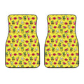 Cartoon Tropical Pattern Print Front Car Floor Mats
