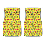 Cartoon Tropical Pattern Print Front Car Floor Mats