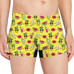 Cartoon Tropical Pattern Print Men's Boxer Briefs