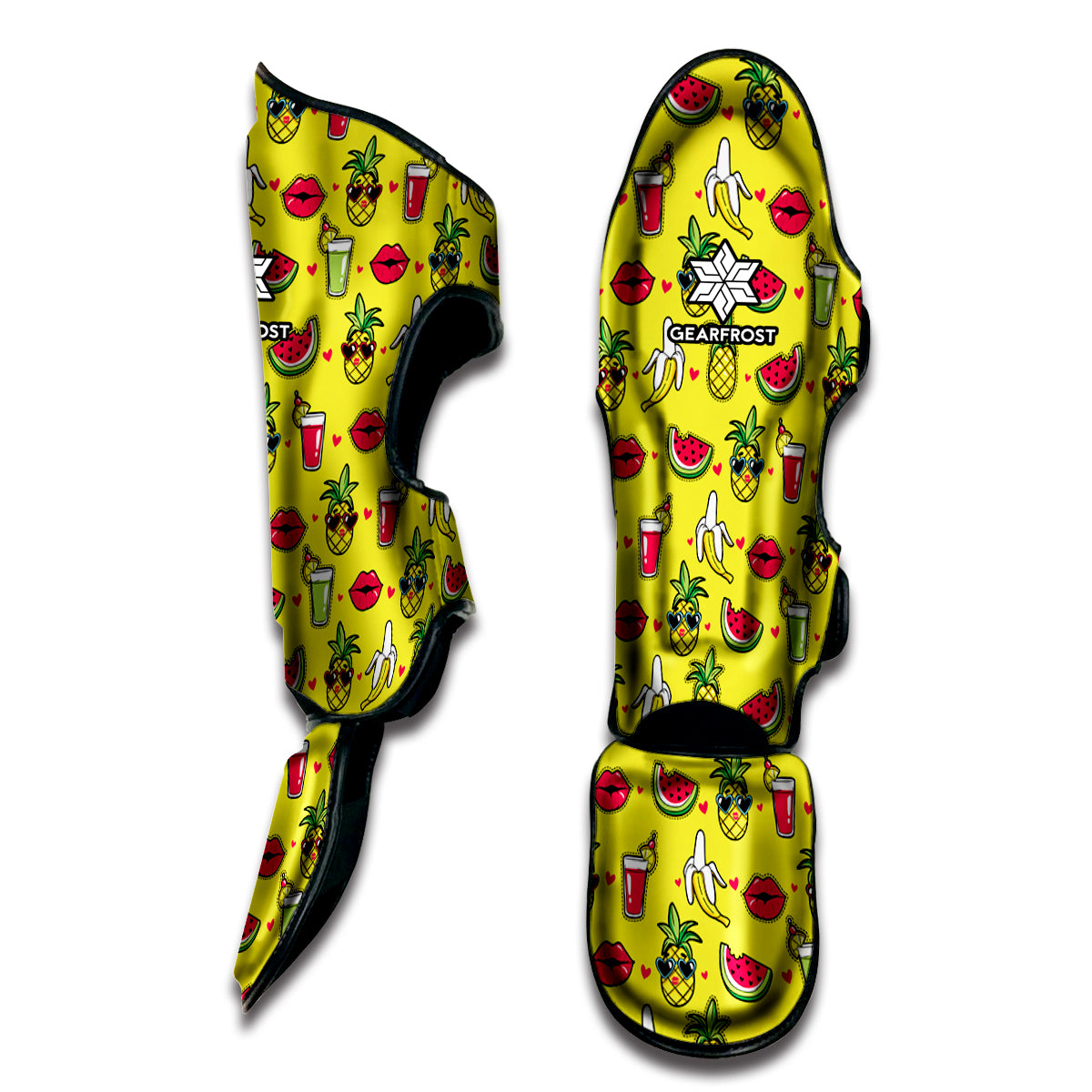Cartoon Tropical Pattern Print Muay Thai Shin Guard