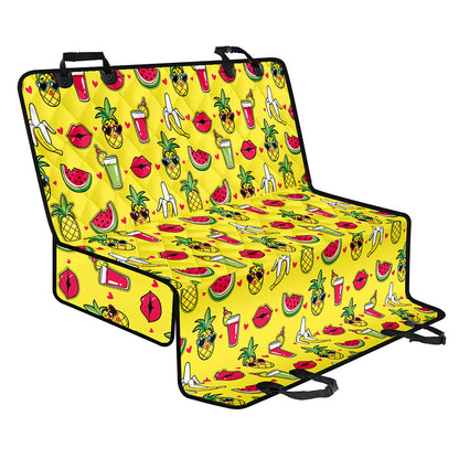 Cartoon Tropical Pattern Print Pet Car Back Seat Cover