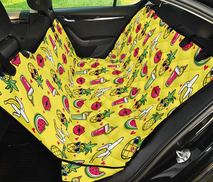 Cartoon Tropical Pattern Print Pet Car Back Seat Cover