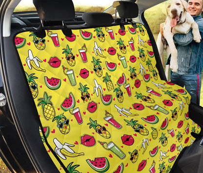 Cartoon Tropical Pattern Print Pet Car Back Seat Cover