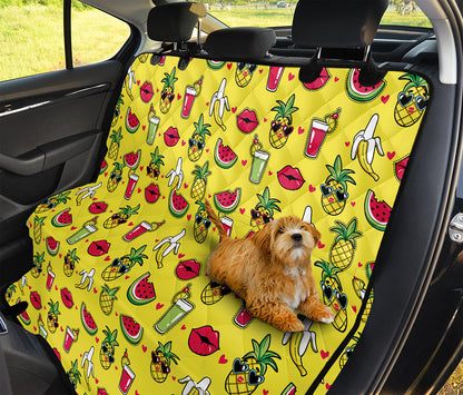 Cartoon Tropical Pattern Print Pet Car Back Seat Cover