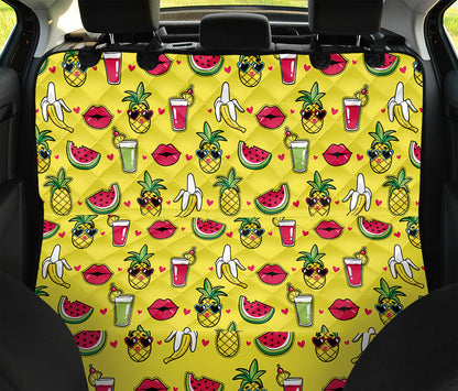 Cartoon Tropical Pattern Print Pet Car Back Seat Cover