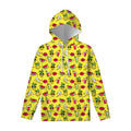 Cartoon Tropical Pattern Print Pullover Hoodie