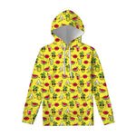 Cartoon Tropical Pattern Print Pullover Hoodie