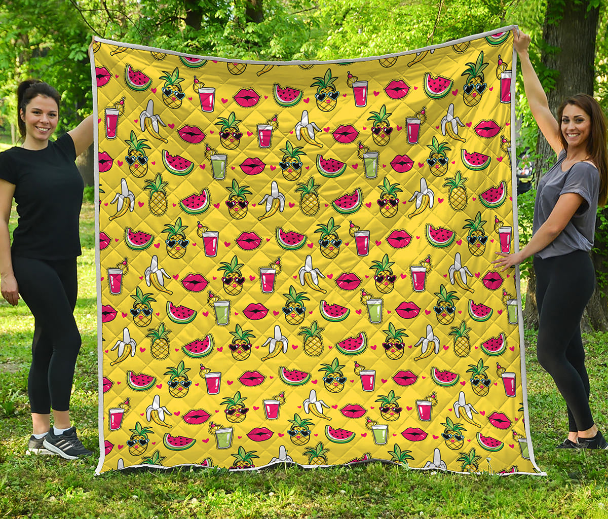 Cartoon Tropical Pattern Print Quilt