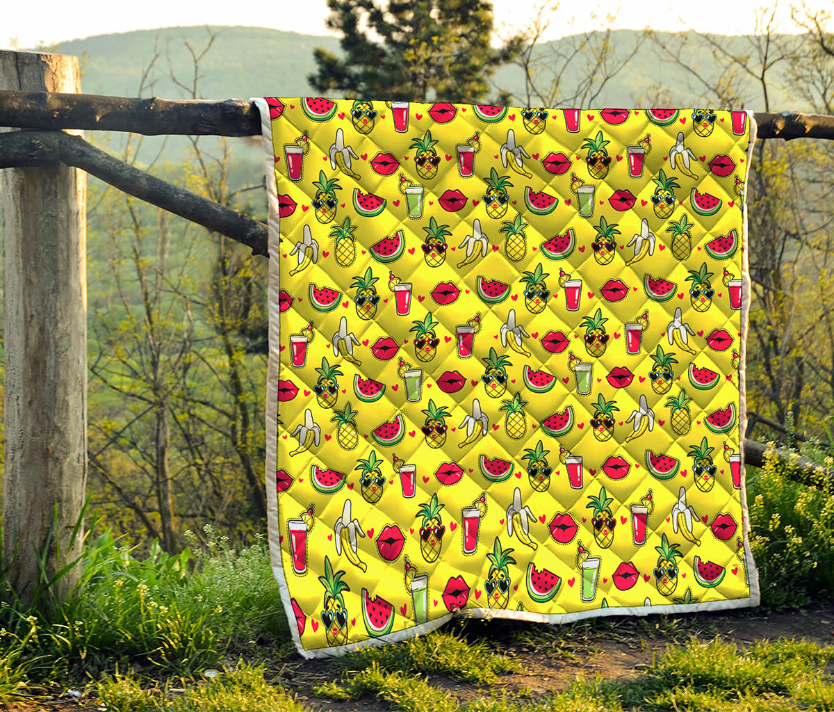 Cartoon Tropical Pattern Print Quilt