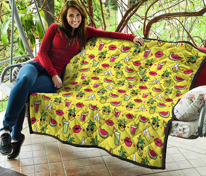 Cartoon Tropical Pattern Print Quilt