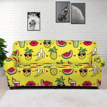 Cartoon Tropical Pattern Print Sofa Cover