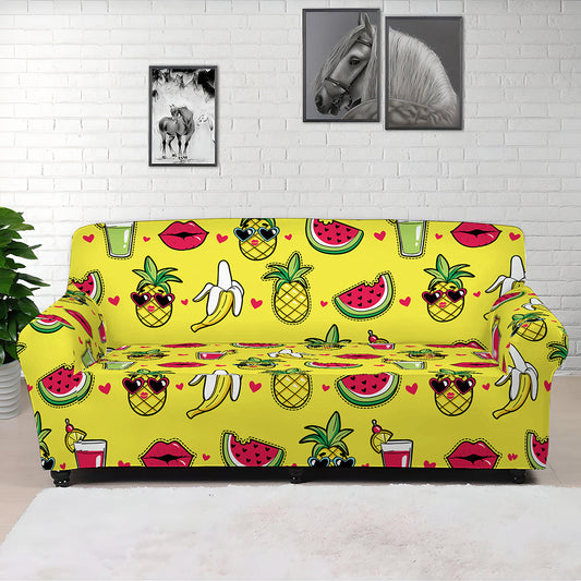 Cartoon Tropical Pattern Print Sofa Cover