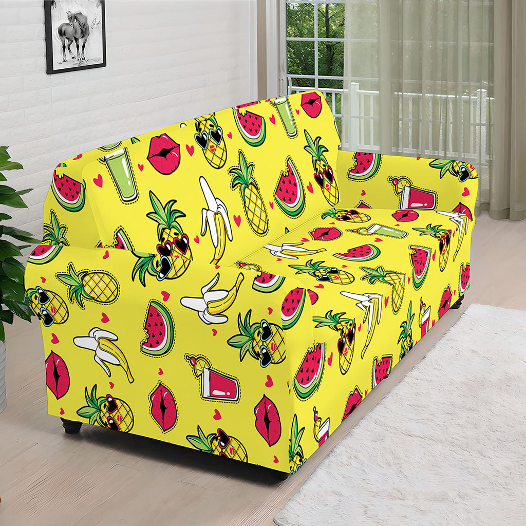 Cartoon Tropical Pattern Print Sofa Cover