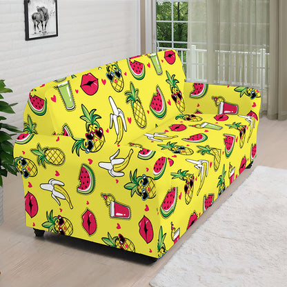 Cartoon Tropical Pattern Print Sofa Cover