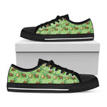 Cartoon Turtle Pattern Print Black Low Top Shoes