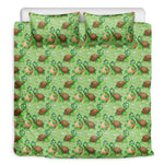 Cartoon Turtle Pattern Print Duvet Cover Bedding Set