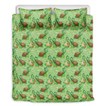 Cartoon Turtle Pattern Print Duvet Cover Bedding Set