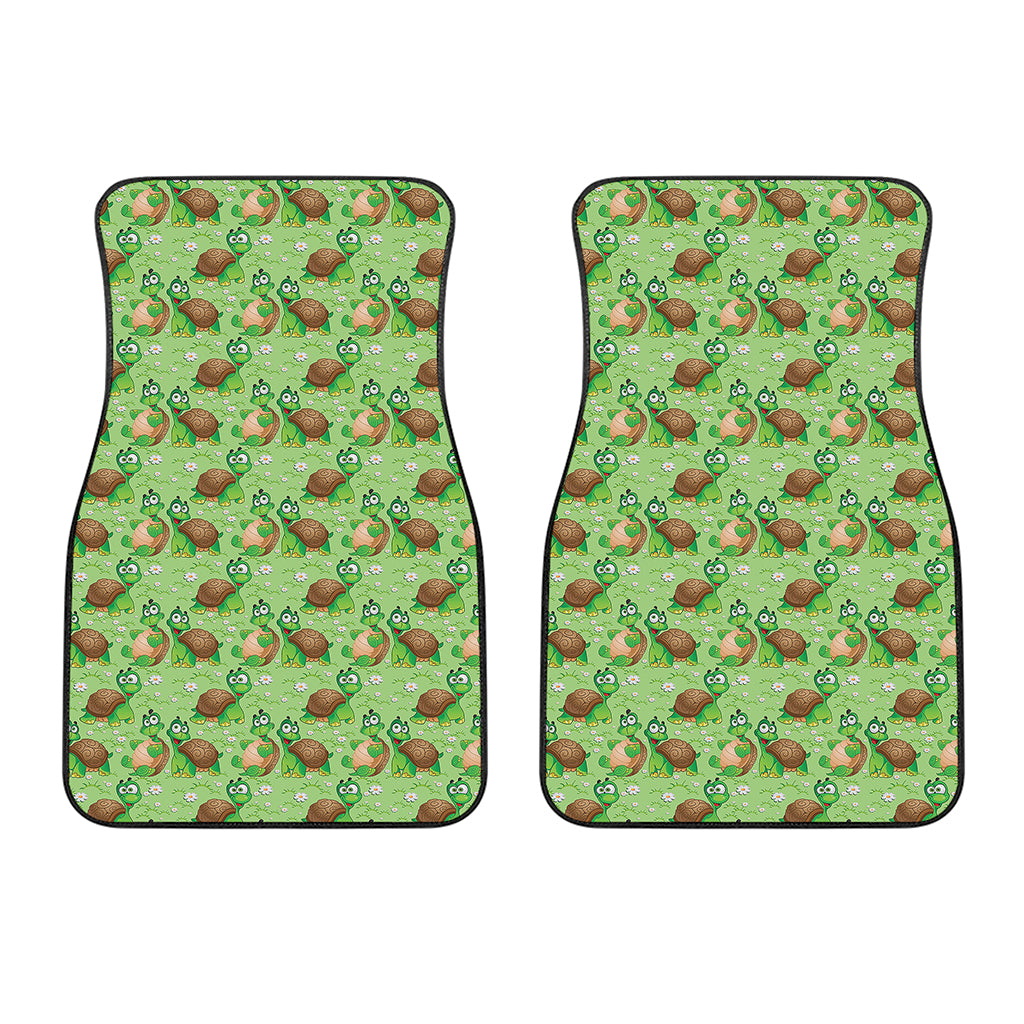 Cartoon Turtle Pattern Print Front Car Floor Mats