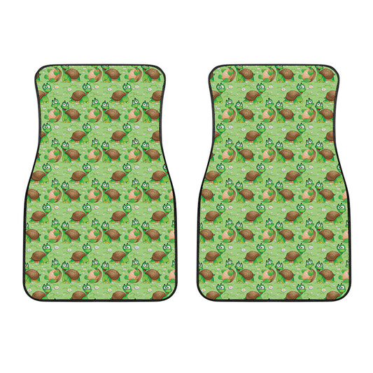 Cartoon Turtle Pattern Print Front Car Floor Mats