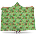 Cartoon Turtle Pattern Print Hooded Blanket