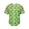 Cartoon Turtle Pattern Print Men's Baseball Jersey